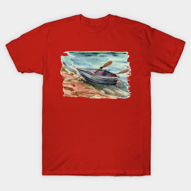 the lonely bark on shore T-Shirt by EmilieGeant